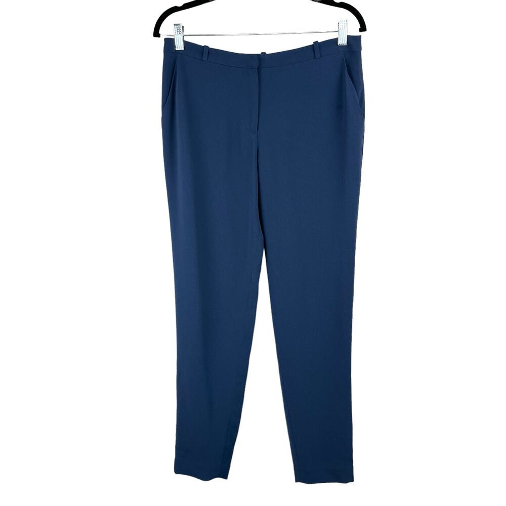 Elizabeth & James Navy Blue Mid Rise Crepe Tapered Dress Pants Slacks 4 Career